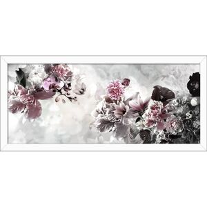 Kunstdruck Oversized 'Vintage Flowers l' gerahmt 60 x 130 cm
