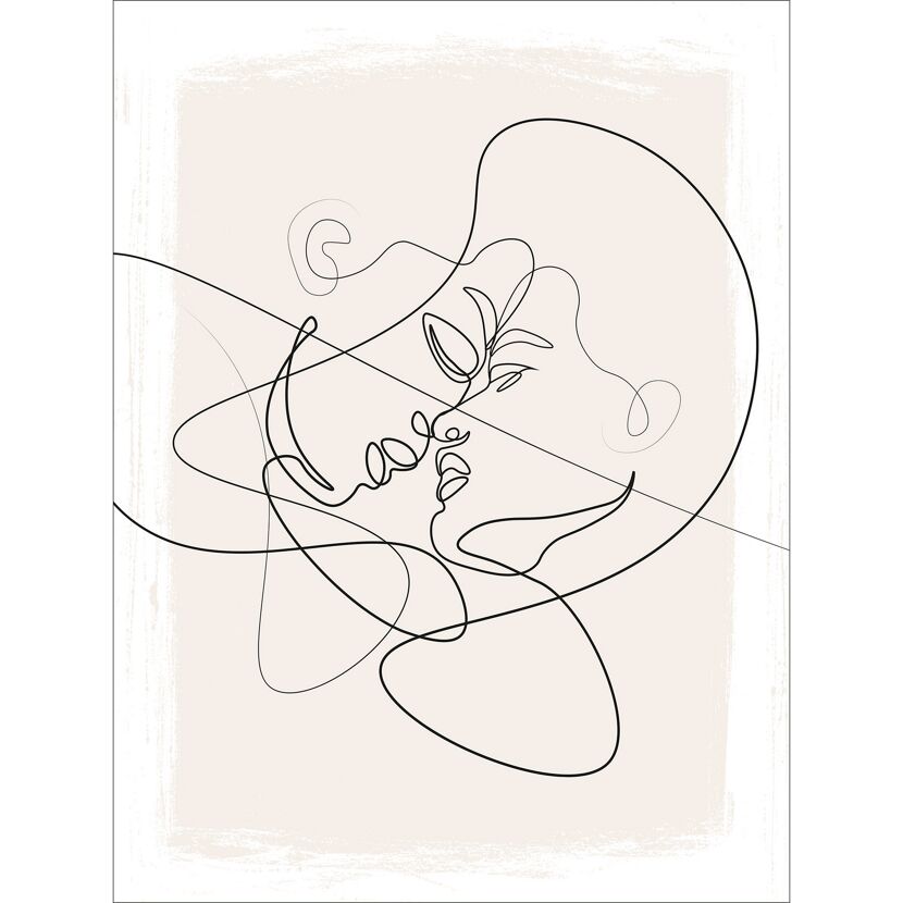 Illustration eines sich küssenden Paares