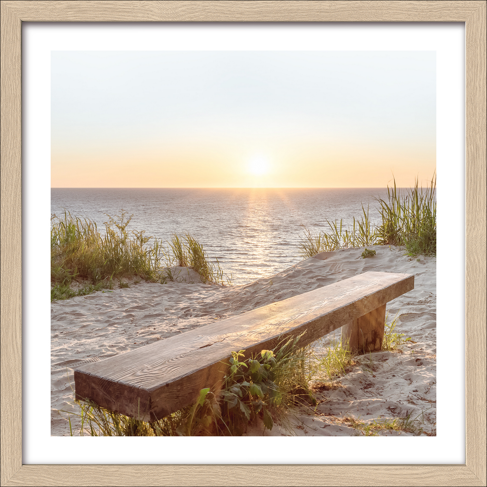Kunstdruck Framed-Art Slim Scandic 'Nordic Beach Atmosphere lll' 33 x 33 cm + product picture
