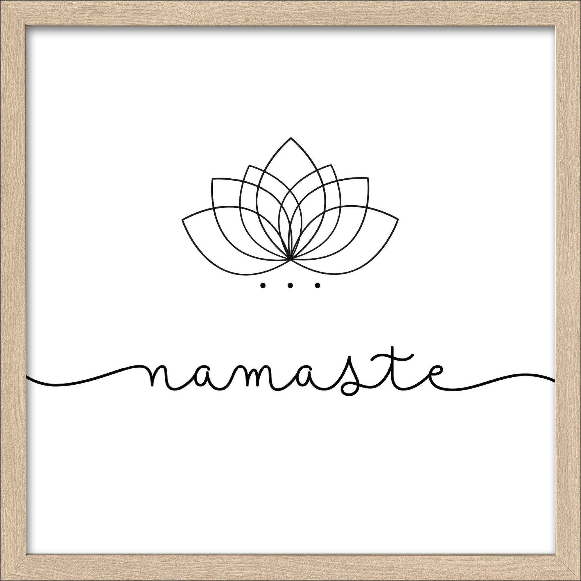 Kunstdruck Framed-Art Slim Scandic 'Namaste' 33 x 33 cm + product picture