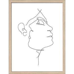 Kunstdruck Framed-Art Slim Scandic 'Sketch of Faces l' 33 x 43 cm