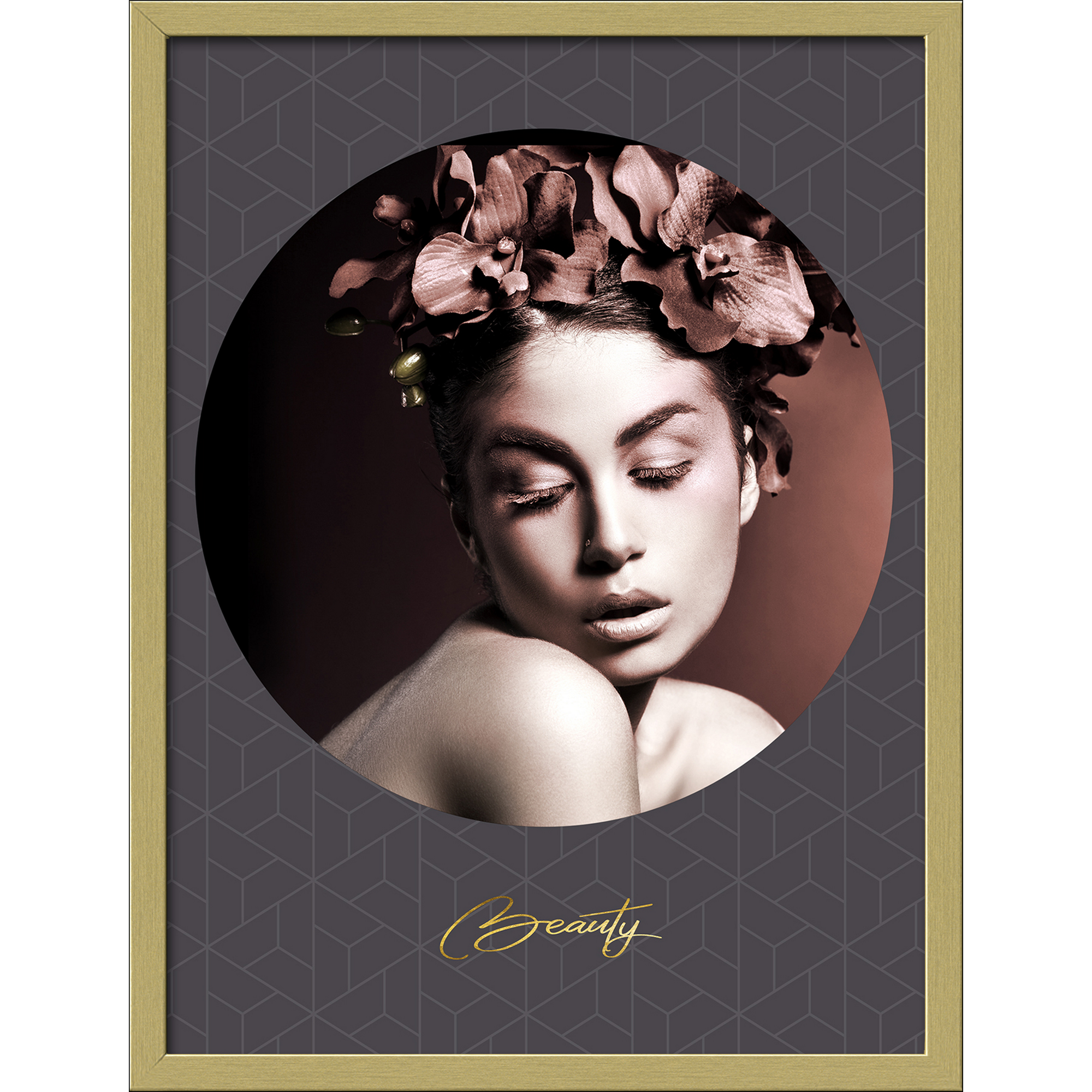 Kunstdruck Framed-Art Slim Scandic 'Flowerwoman IV' 33 x 43 cm + product picture