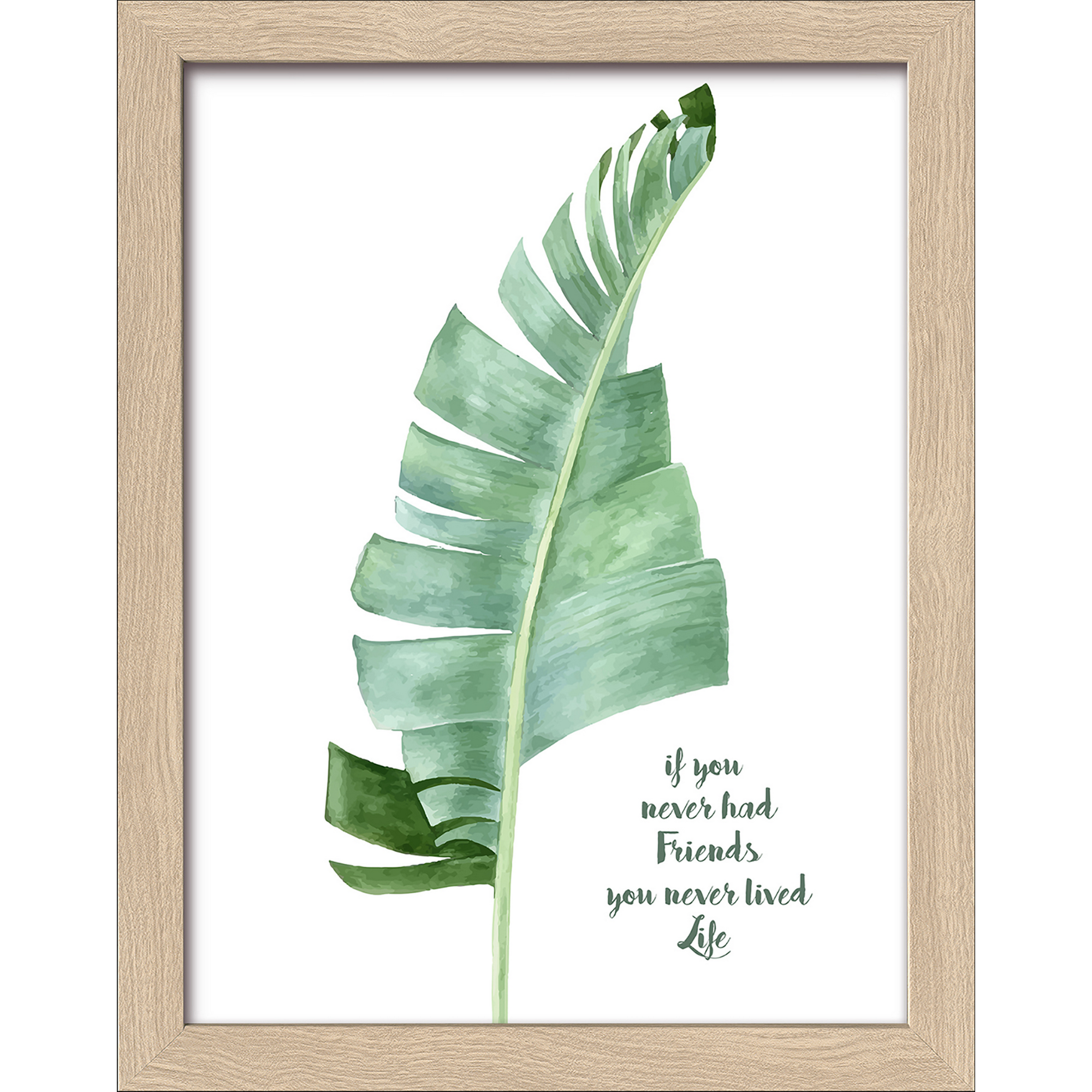 Kunstdruck Framed-Art Slim Scandic 'Green Plant Leaf ll' 19 x 24 cm + product picture