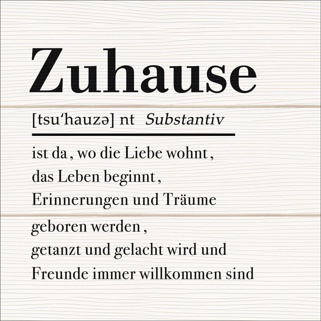 Typografie Wandbild Definition Zuhause