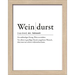 Kunstdruck Framed-Art 'Weindurst' 19 x 24 cm