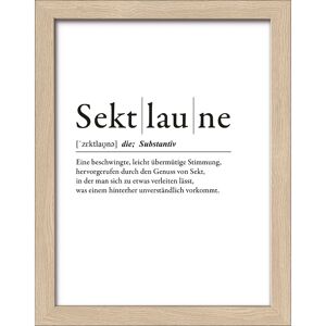 Kunstdruck Framed-Art 'Sektlaune' 19 x 24 cm