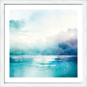 Kunstdruck Framed-Art 'Aquarell Seaside III' 28 x 28 cm