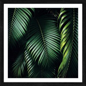 Kunstdruck Framed-Art 'Jungle Leaves I' 28 x 28 cm