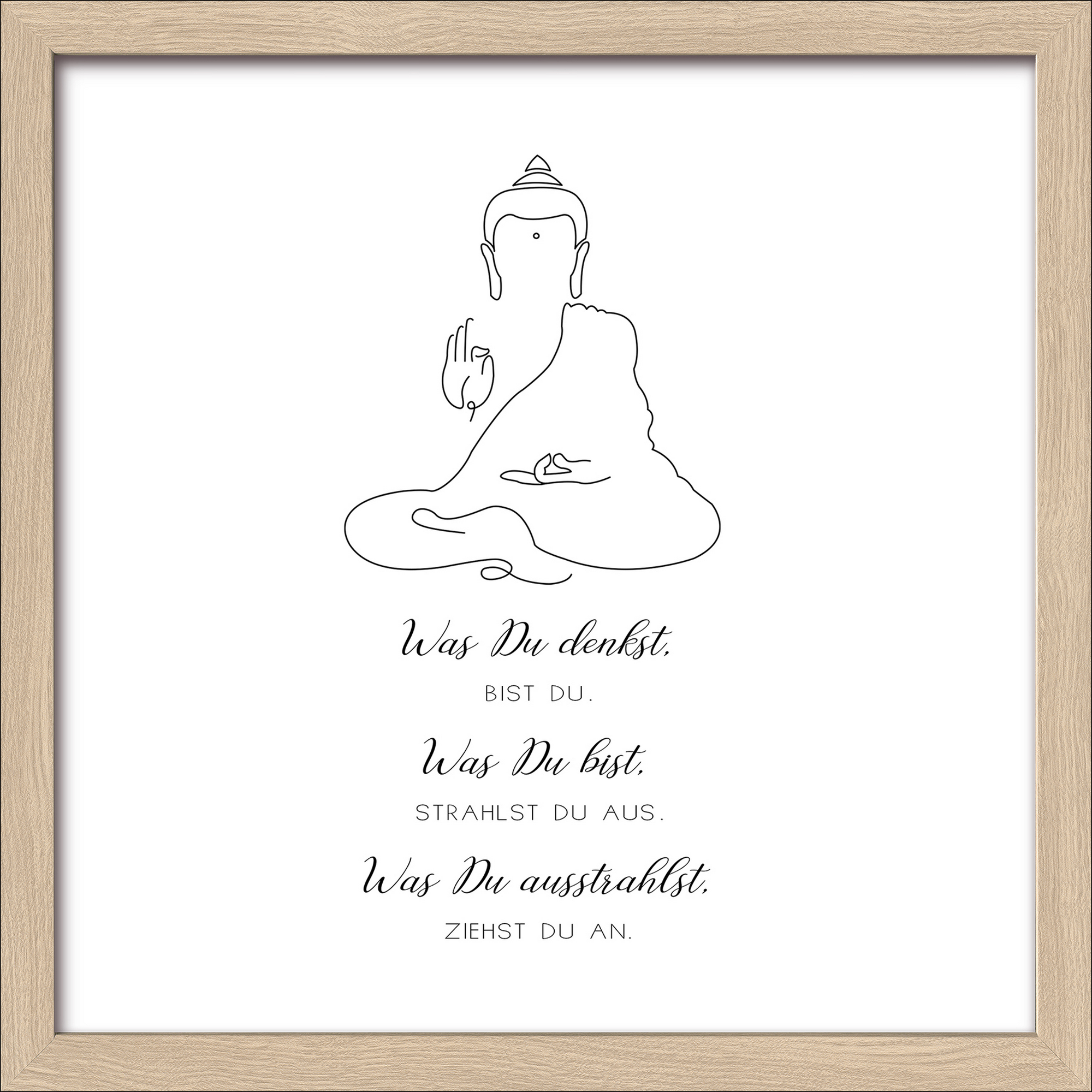Kunstdruck Framed-Art 'Namaste' Buddha 28 x 28 cm + product picture