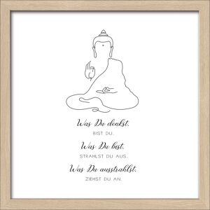 Kunstdruck Framed-Art 'Namaste' Buddha 28 x 28 cm