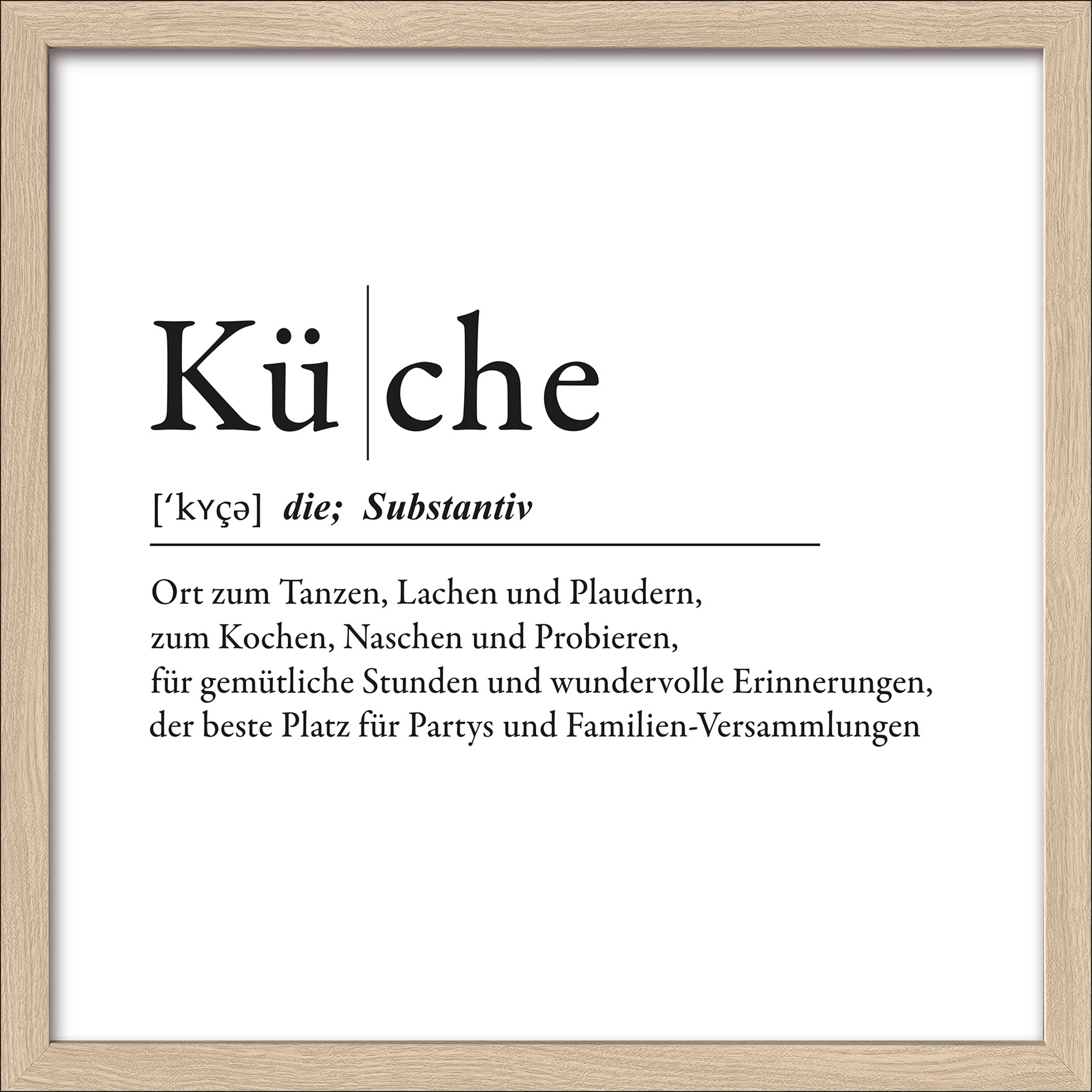 Kunstdruck Framed-Art 'Küche' 33 x 33 cm + product picture