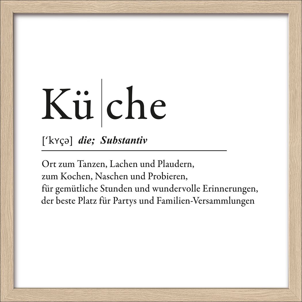 Kunstdruck Framed-Art 'Küche' 33 x 33 cm
