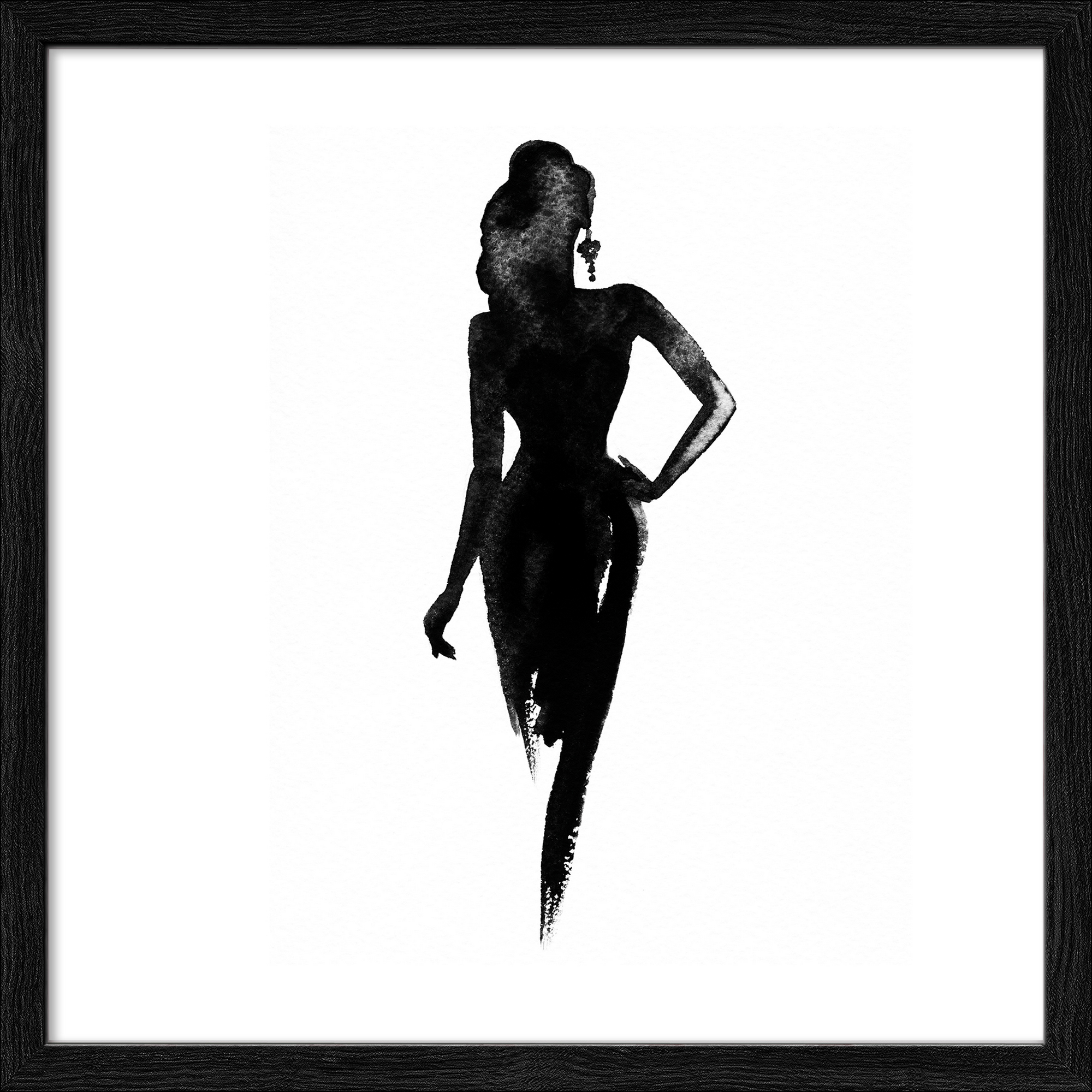 Kunstdruck Framed-Art 'Lady in Black' 33 x 33 cm + product picture