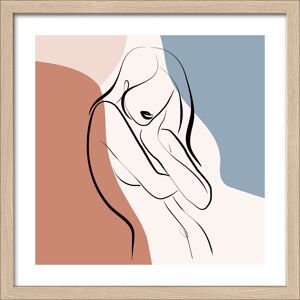 Kunstdruck Framed-Art 'Line Art Woman VII' 33 x 33 cm