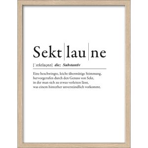 Kunstdruck Framed-Art 'Sektlaune' 33 x 43 cm