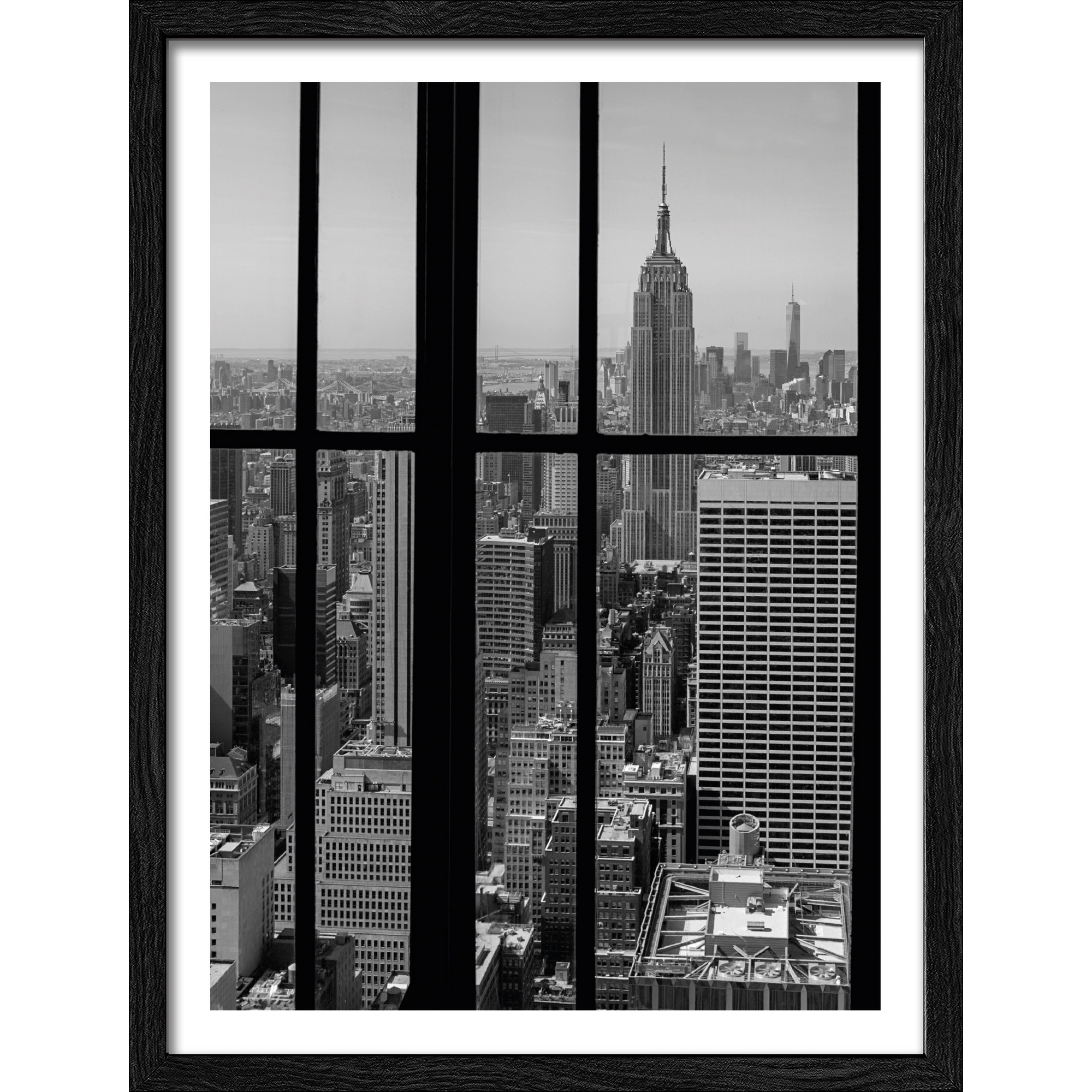 Kunstdruck Framed-Art 'View of Manhattan I' 33 x 43 cm + product picture