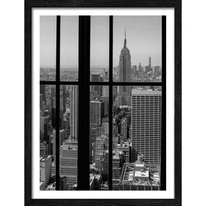 Kunstdruck Framed-Art 'View of Manhattan I' 33 x 43 cm
