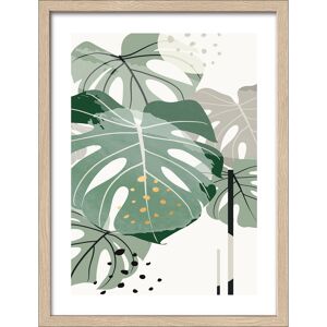 Kunstdruck Framed-Art 'Big Green Leaves II' 33 x 43 cm