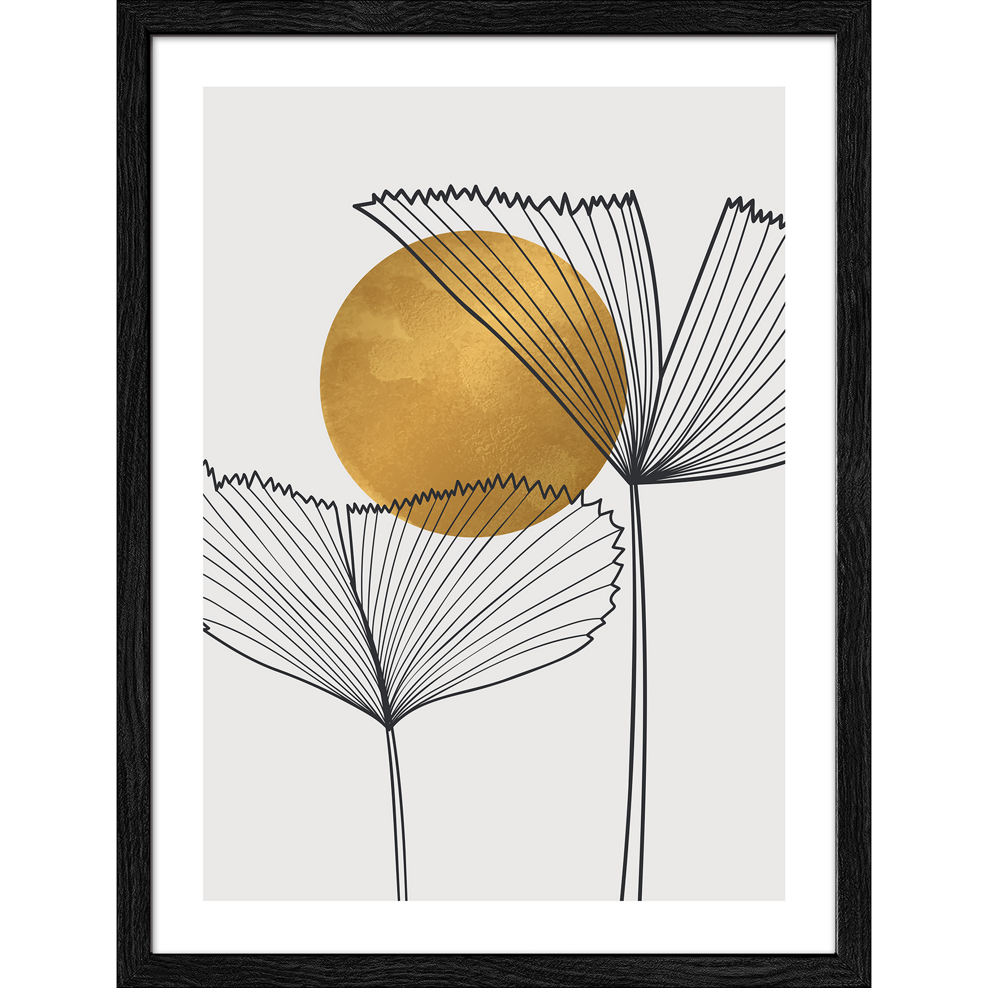 Kunstdruck Framed-Art 'Leaves in the Sun I' 33 x 43 cm + product picture