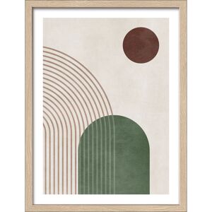 Kunstdruck Framed-Art 'Geometrical Green Art I' 33 x 43 cm