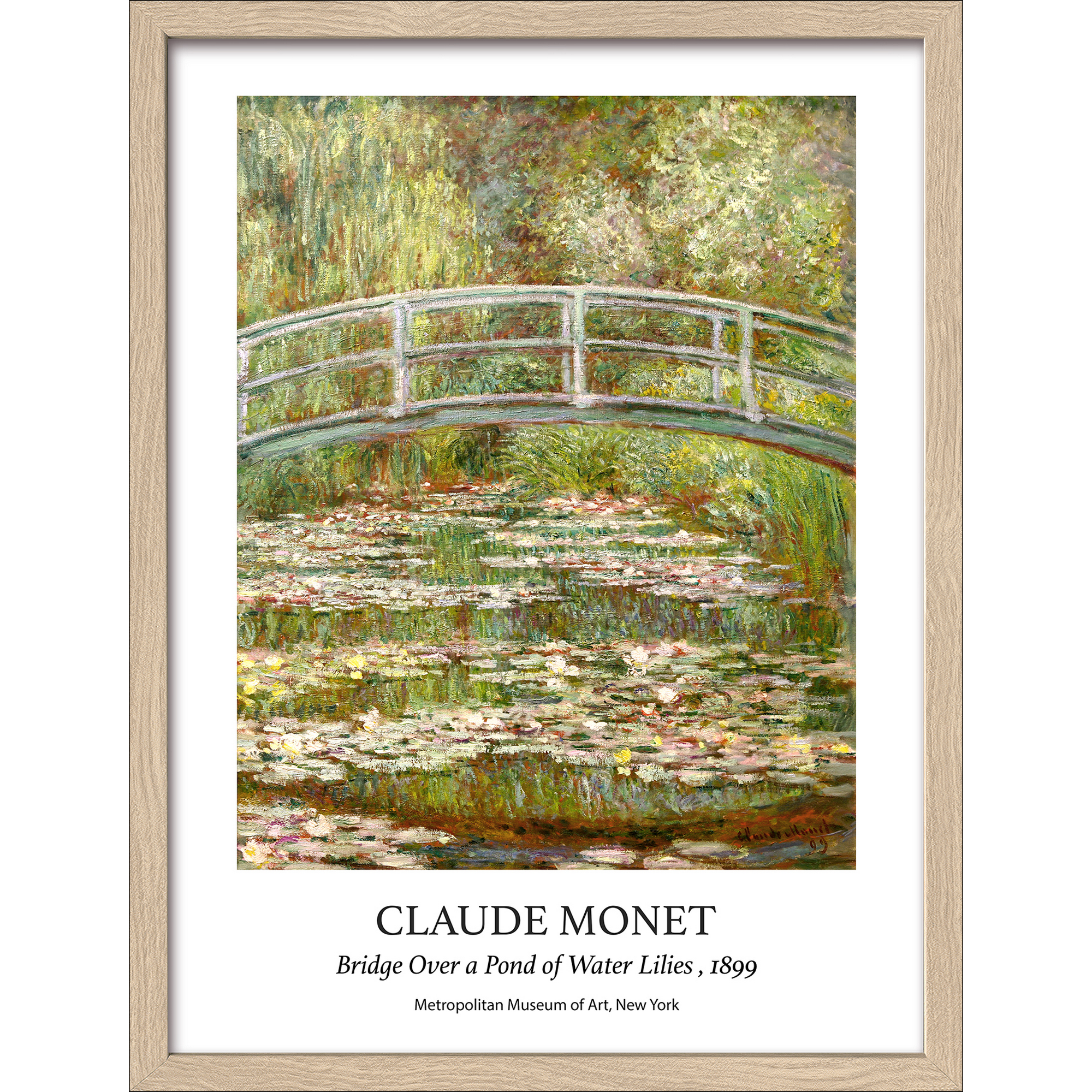 Kunstdruck Framed-Art 'Monet Bridge' 33 x 43 cm + product picture