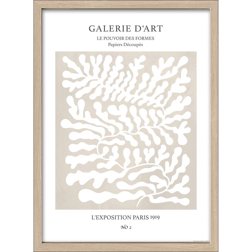 Kunstdruck Framed-Art 'Papiers Decoupes I' 53 x 73 cm