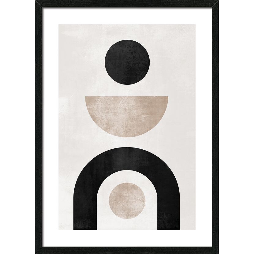 Kunstdruck Framed-Art 'Minimal Black I' 53 x 73 cm