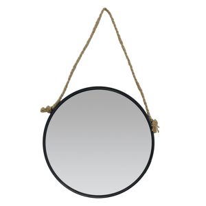 Wandspiegel 'Caracas' schwarz Ø 30 cm