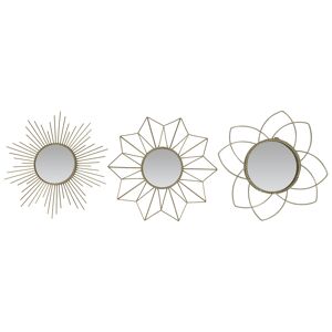 Wandspiegel-Set 'Barcelona' goldfarben je Ø 25 cm, 3er-Set