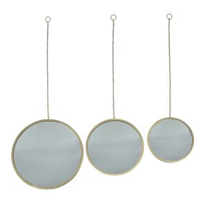 Wandspiegel-Set 'Antwerpen' goldfarben Ø 24-30 cm, 3er-Set