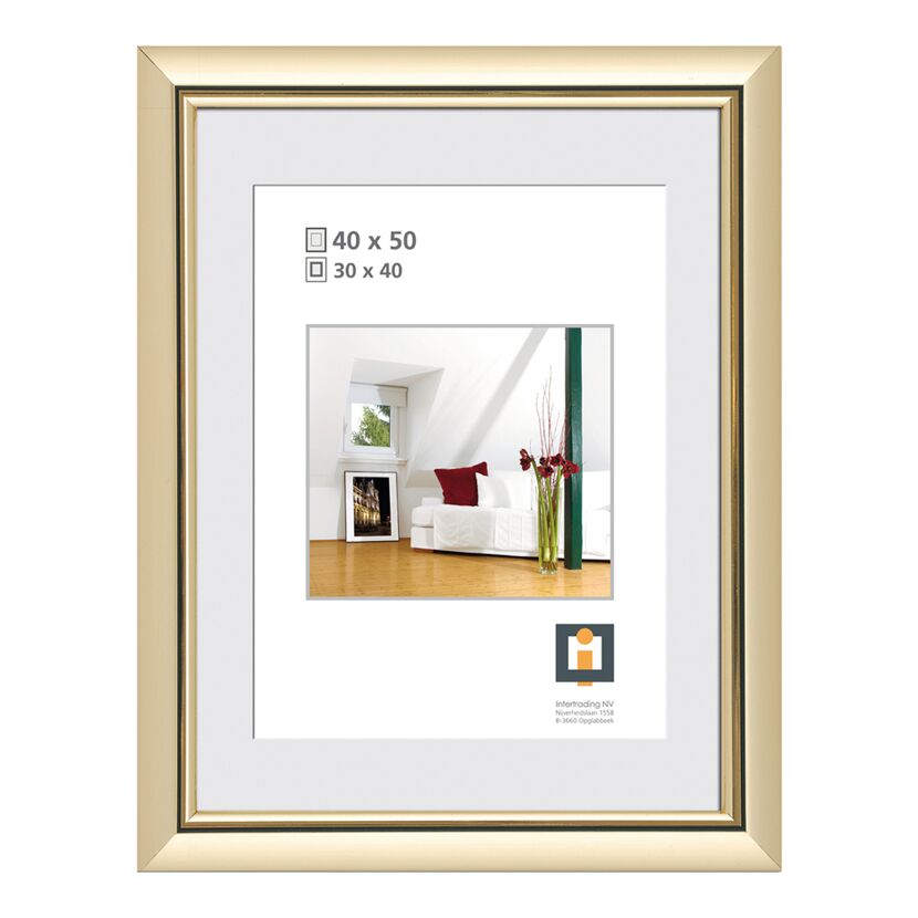 Goldener Bilderrahmen mit Beispielbild
