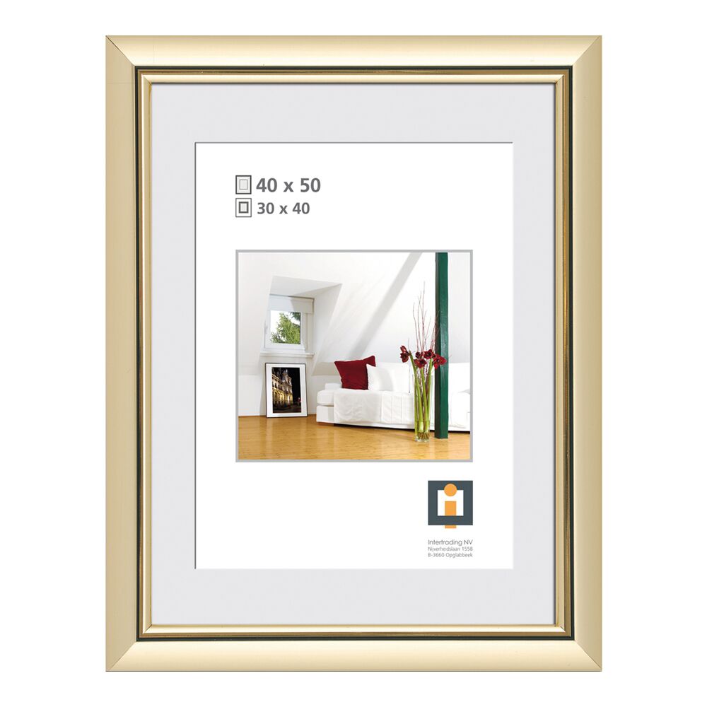 Goldener Bilderrahmen mit Beispielbild