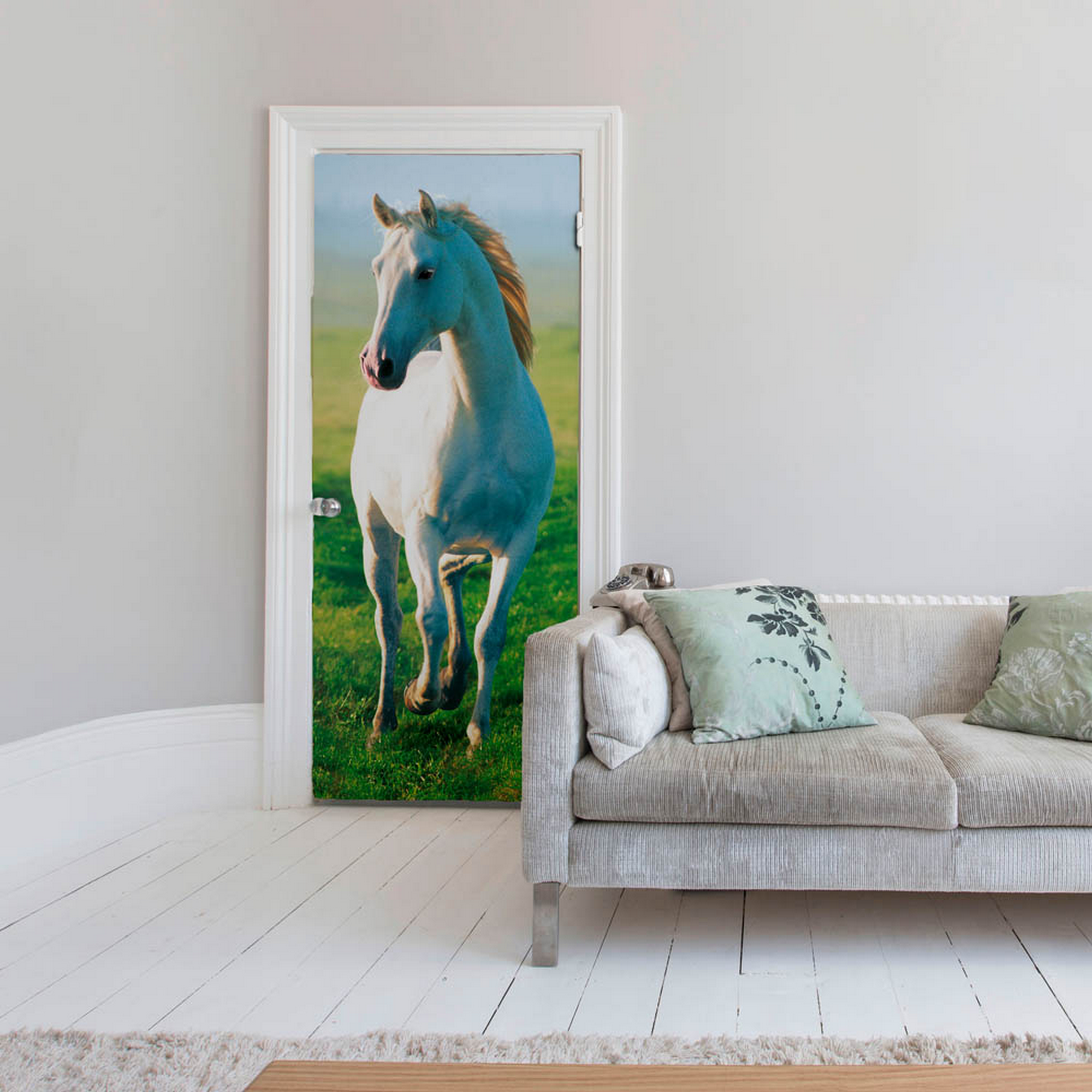 Reinders Türposter 'Weißes Pferd' 86 x 200 cm + product picture