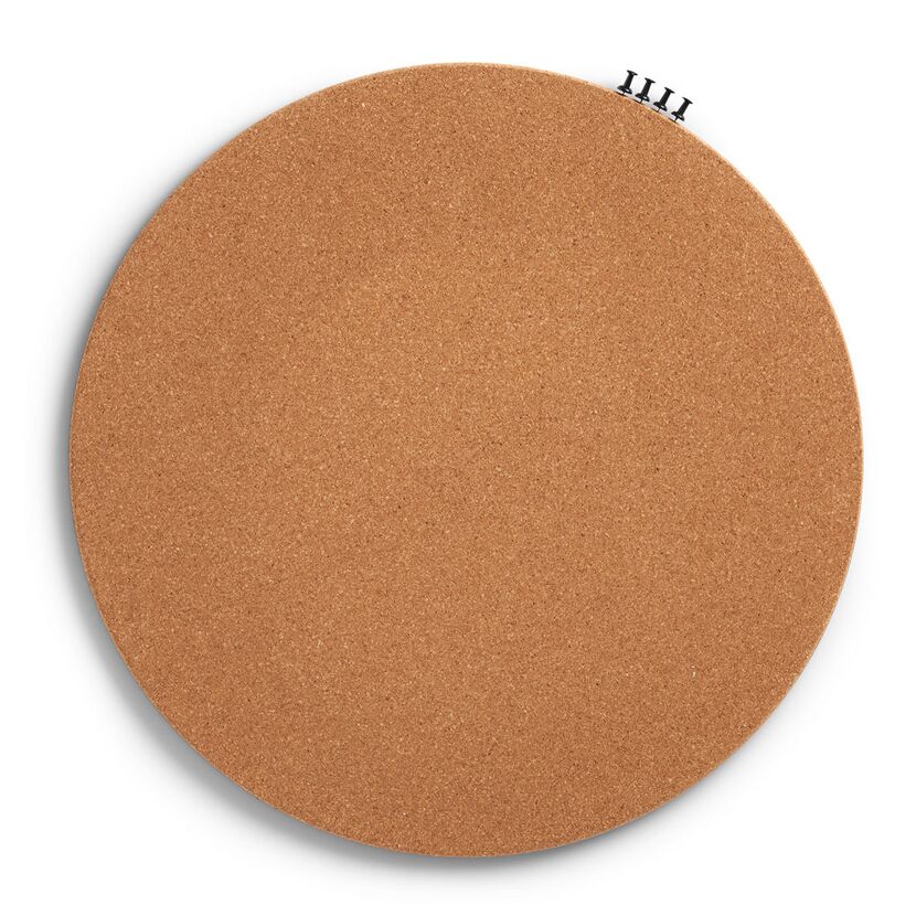 Rundes Kork-Pinboard mit Pins