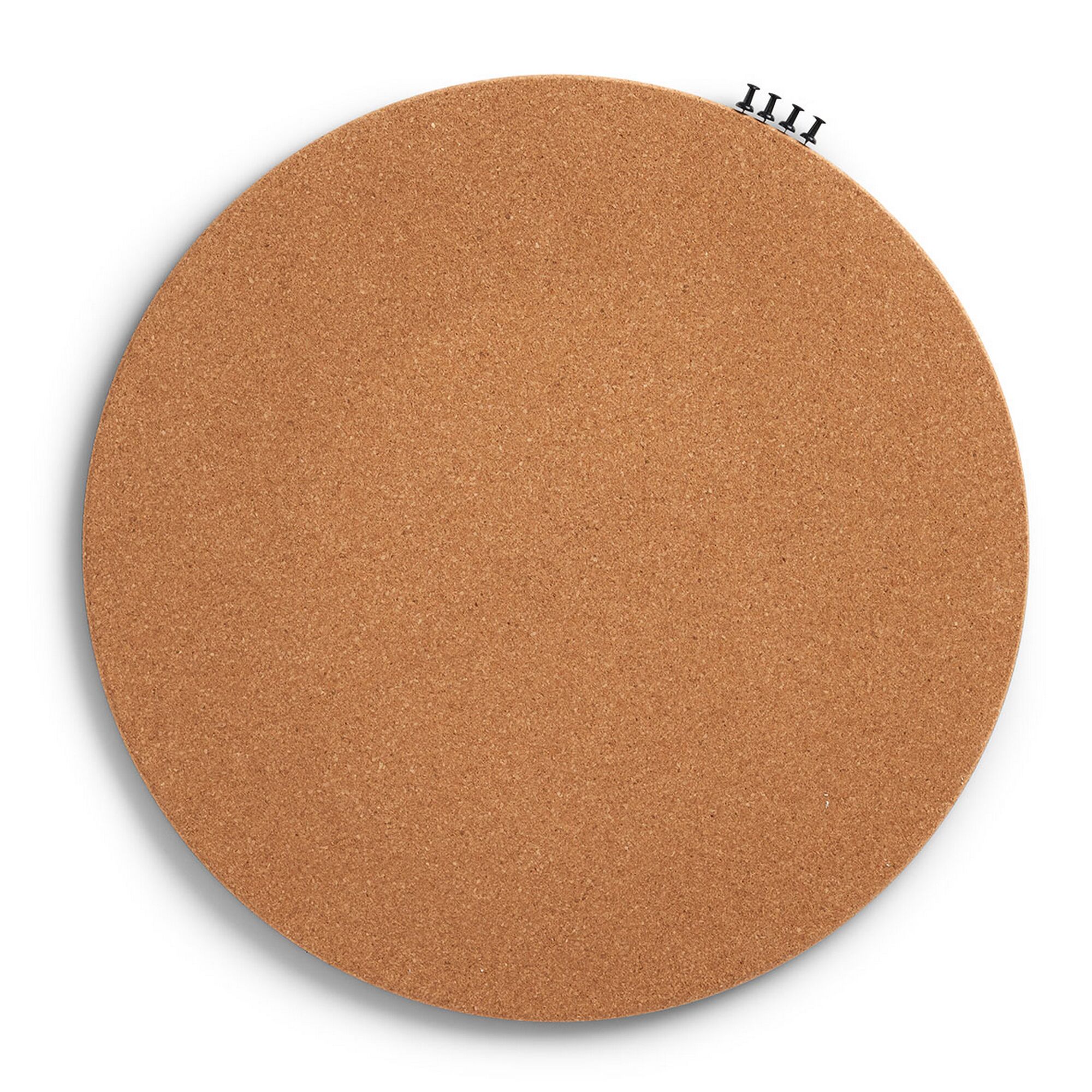 Rundes Kork-Pinboard mit Pins