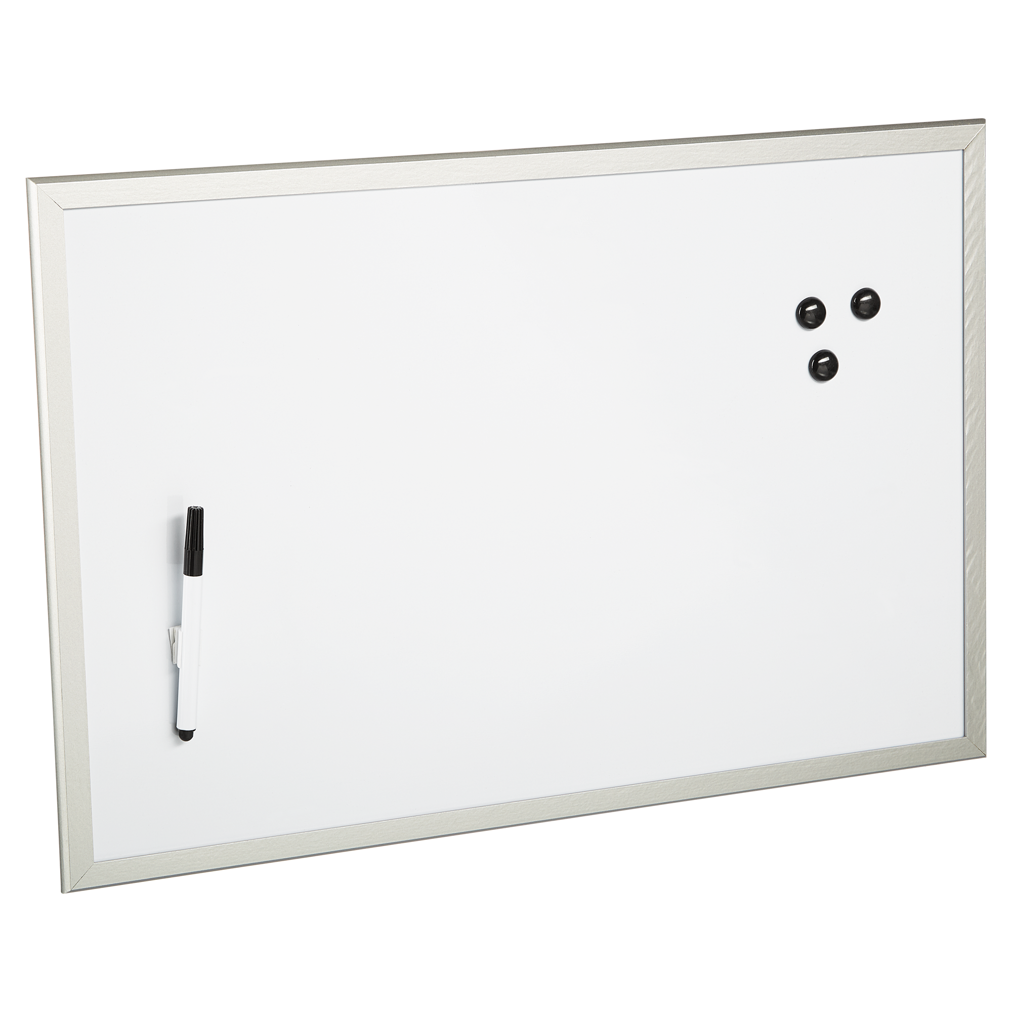 MDF-Magnet-Tafel, beschreibbar, 60 x 40 cm, weiß/aluminiumfarben + product picture