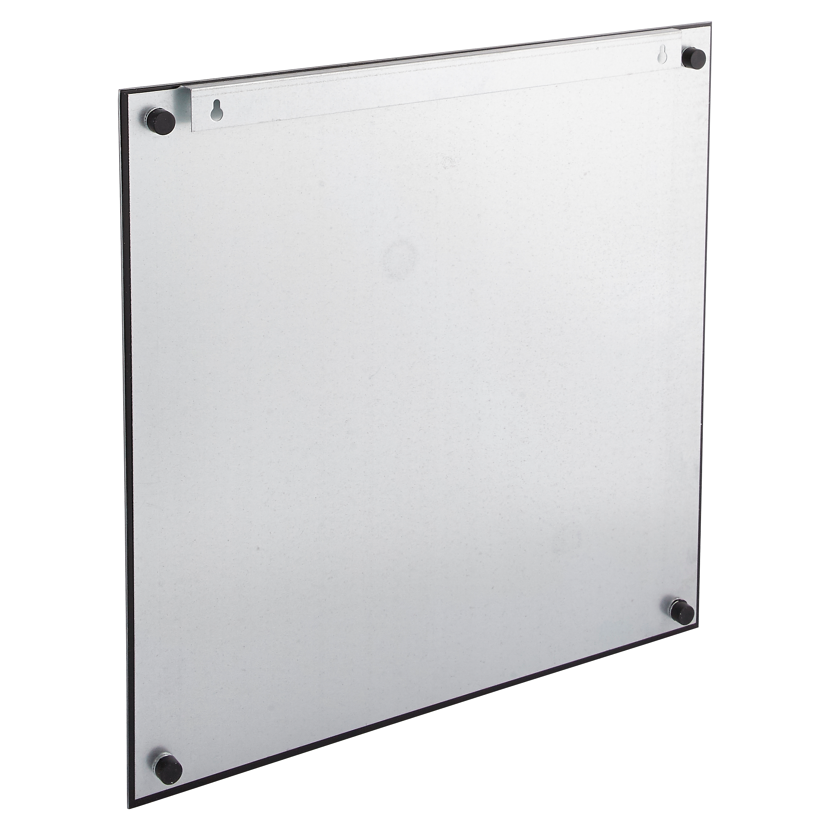 Rückseite eines Memoboards mit Befestigungselementen.