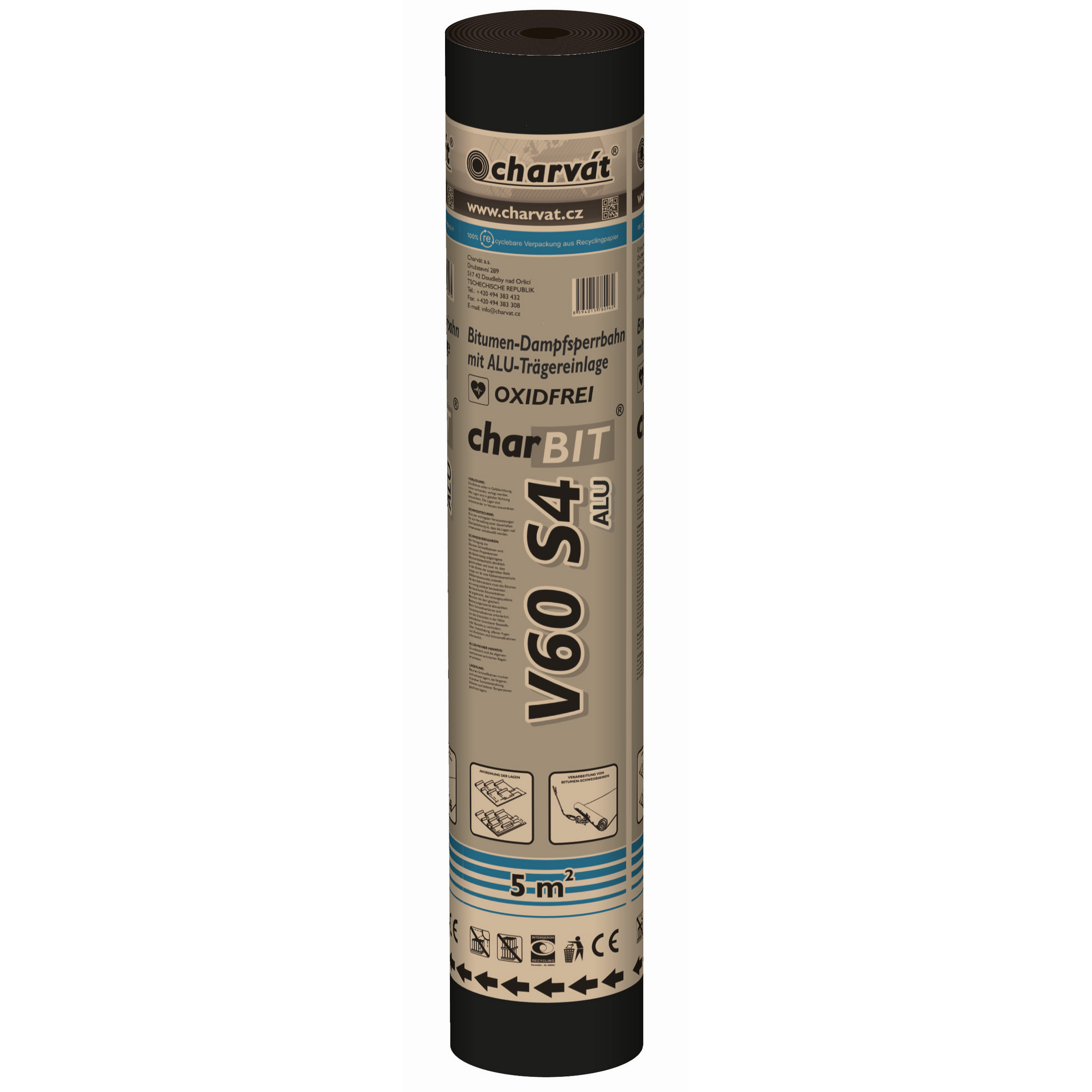 Bitumen-Schweißbahn 'V60 S4 ALU' oxidfrei