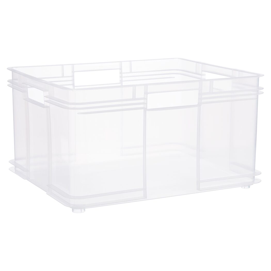 Leere transparente Eurobox XXL
