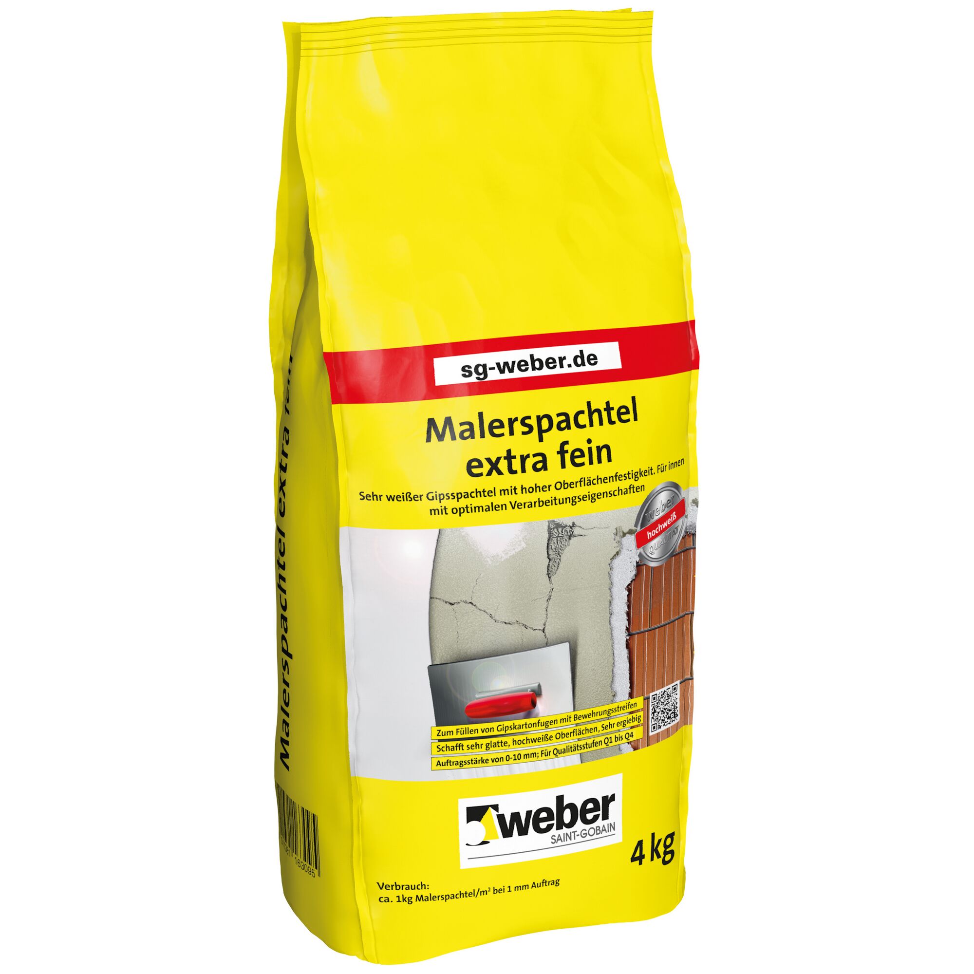 Weber Malerspachtel extra fein 4 kg Beutel