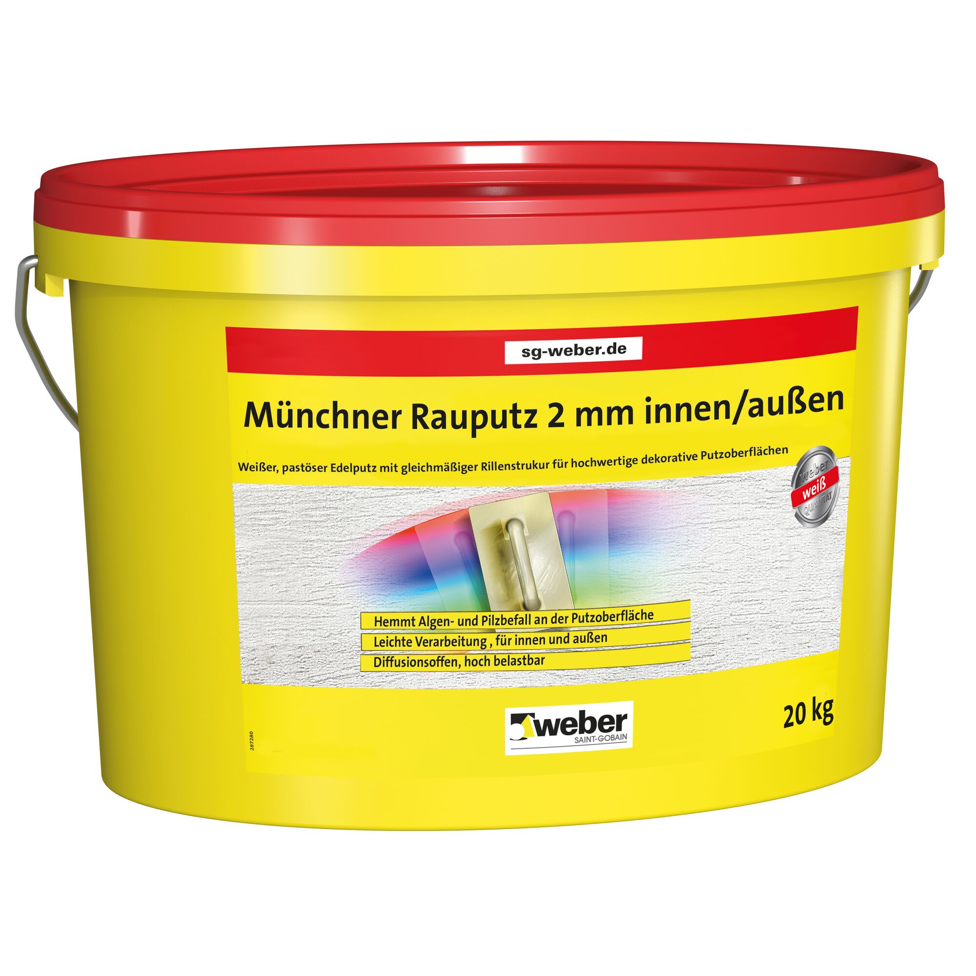 Eimer mit Weber Münchner Rauputz