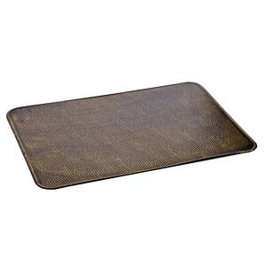 Bodenplatte rechteckig 60 x 80 cm Messing grau