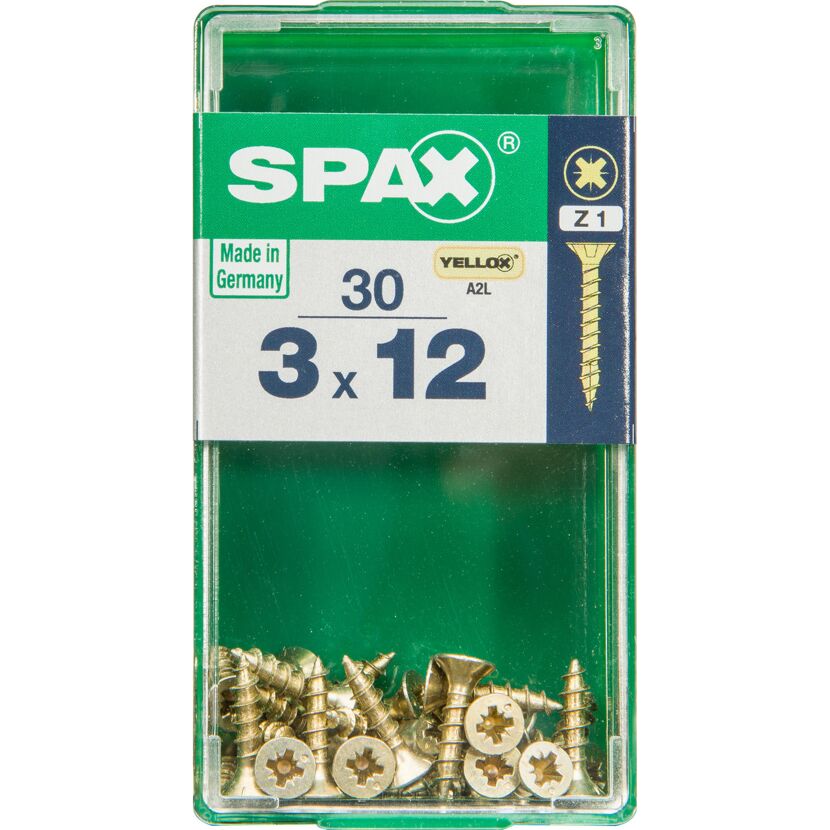 SPAX Senkkopfschrauben 3 x 12 mm, 30 Stück