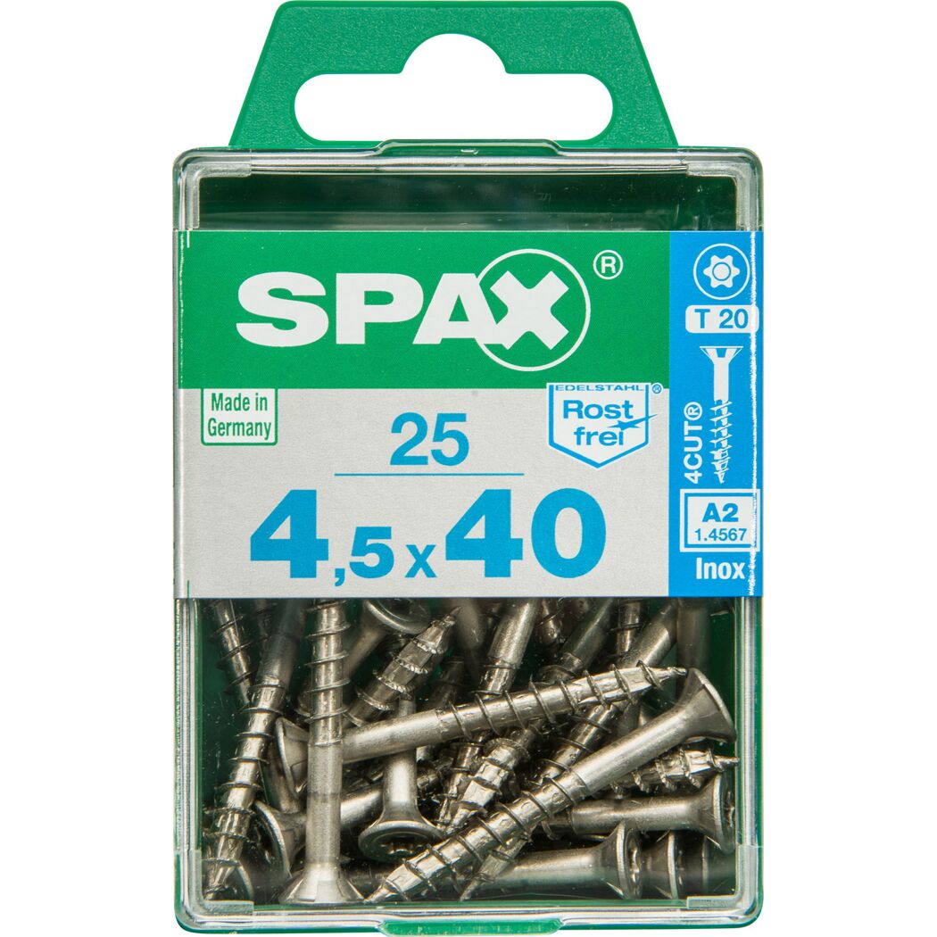 SPAX Schrauben 4,5 x 40 mm, 25 Stück