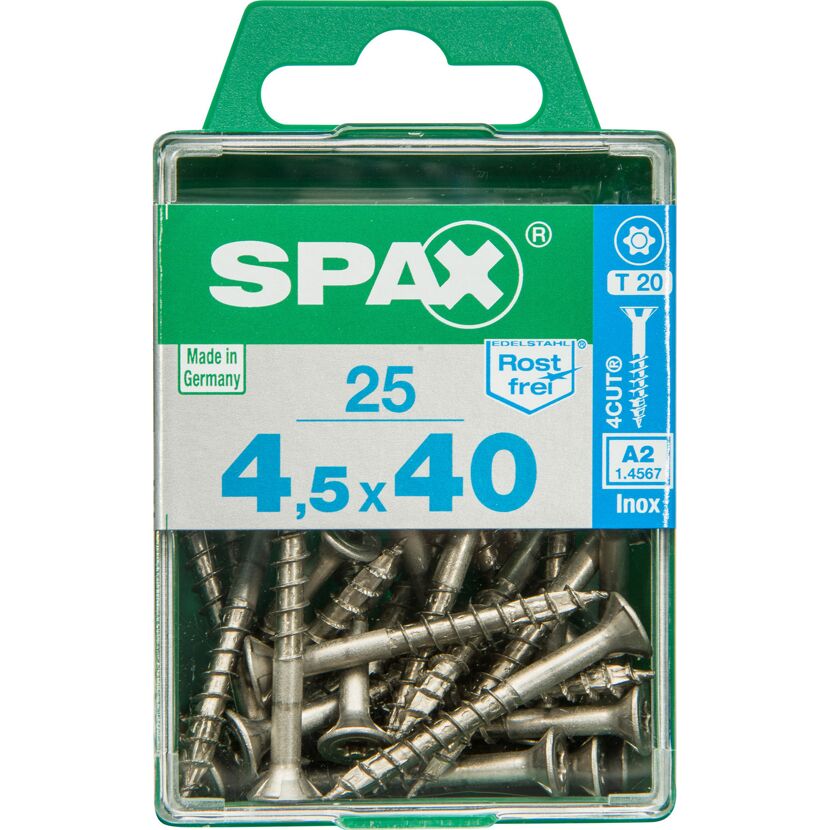 SPAX Schrauben 4,5 x 40 mm, 25 Stück