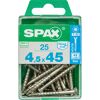 SPAX Schrauben 4,5 x 45 mm, 25 Stück, Edelstahl, rostfrei