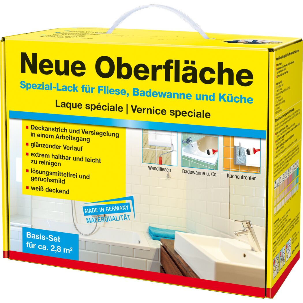Speziallack-Set 'Neue Oberfläche' weiß glänzend für ca. 2,8 m²