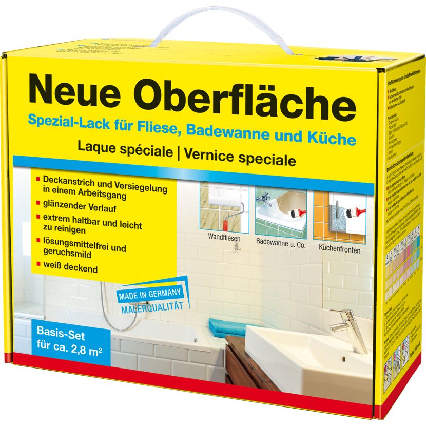 Speziallack-Set 'Neue Oberfläche' weiß glänzend für ca. 2,8 m²