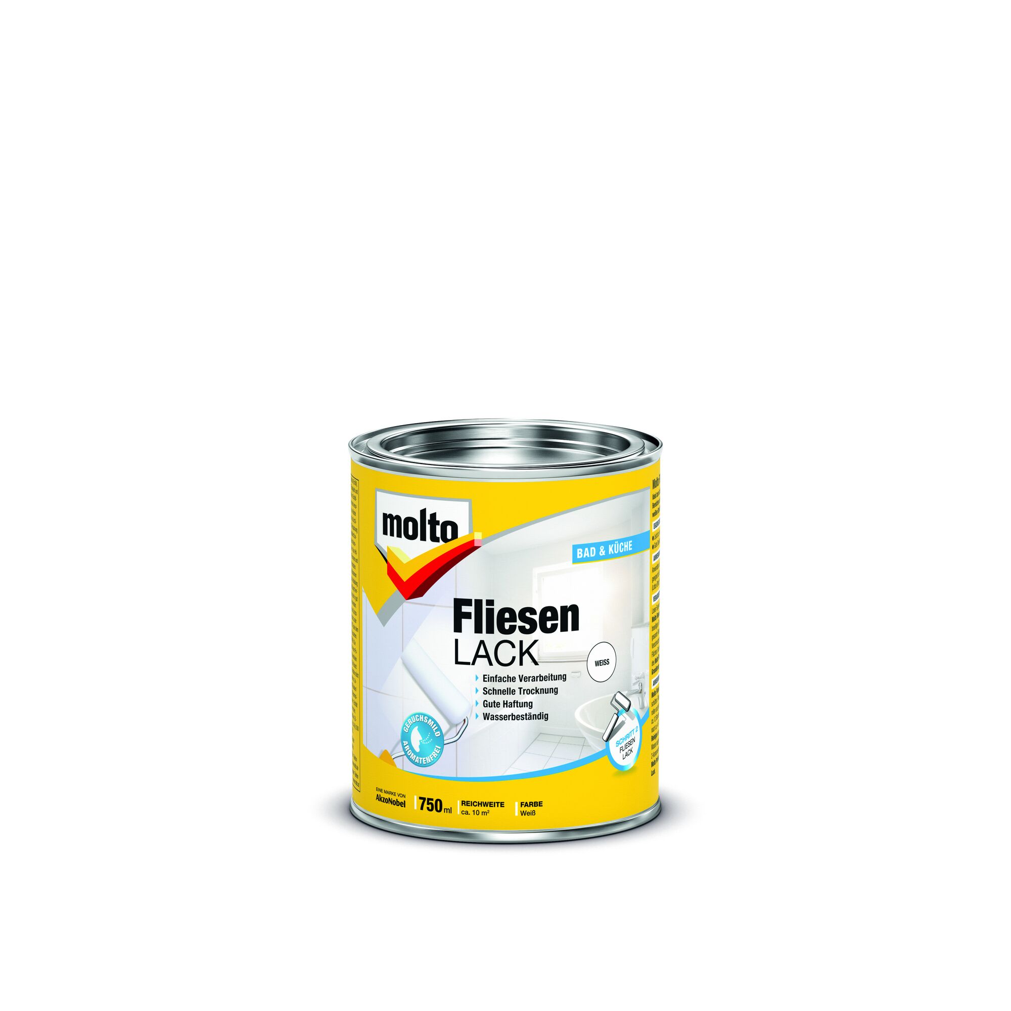 Dose Molto Fliesenlack weiß 750 ml