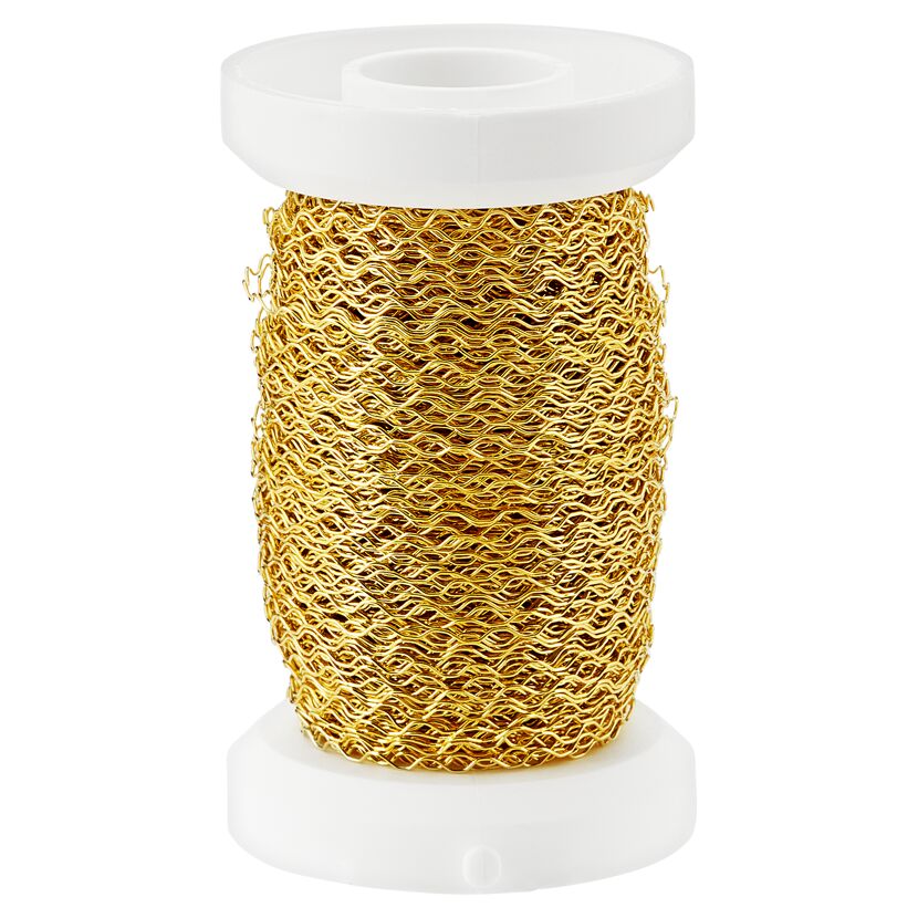 Goldener Effektdraht auf Spule